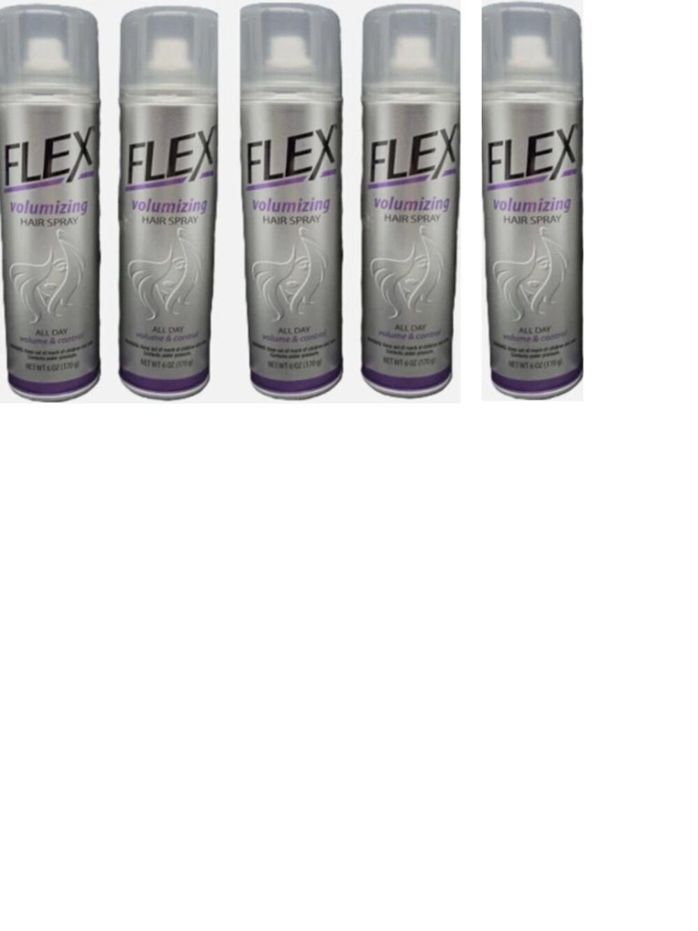 Flex Volumizing Hair Spray 6 oz Each - All Day Volume & Control Pack Of 5